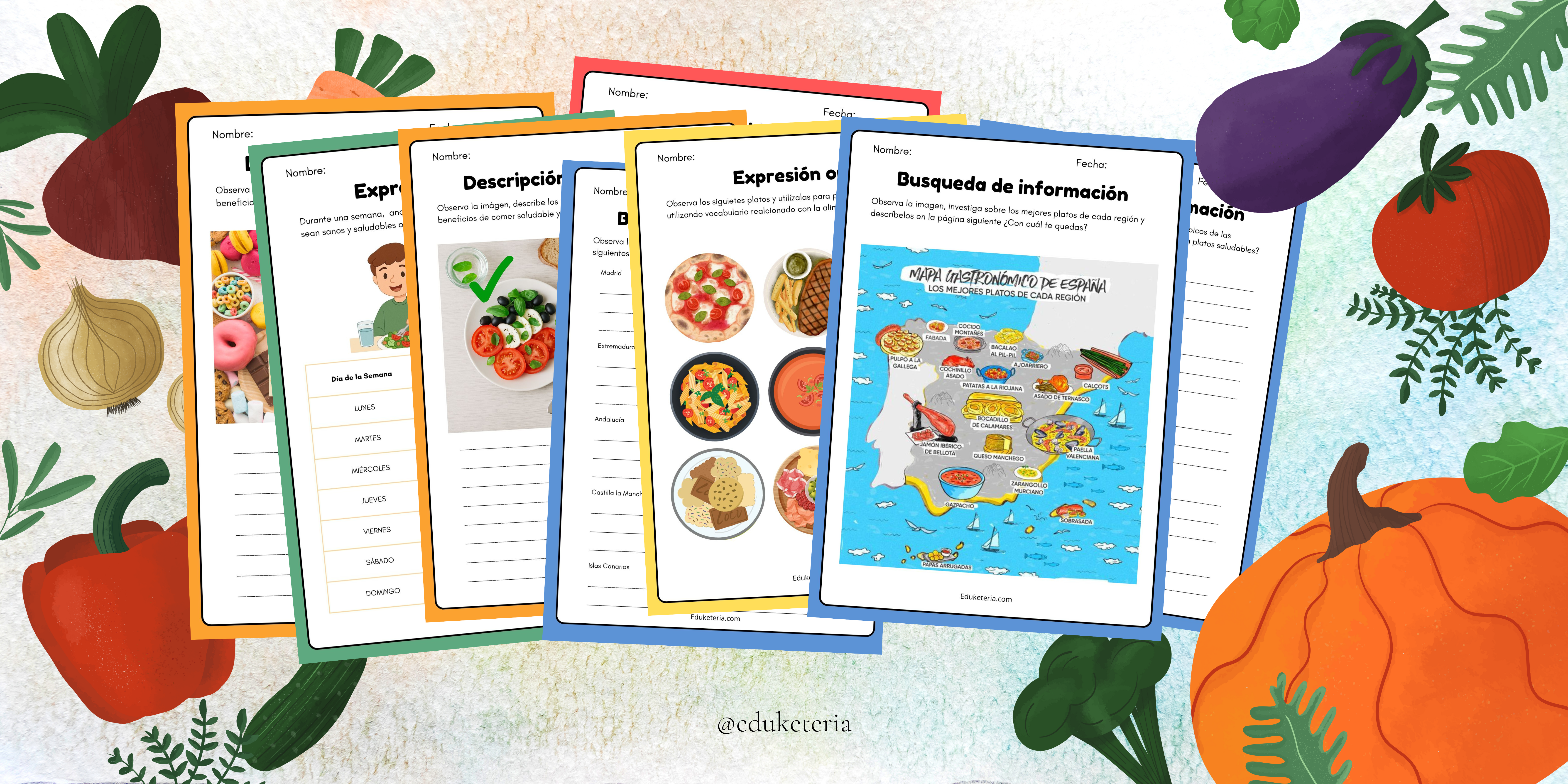 Alimentación saludable: material descargable y  actividades