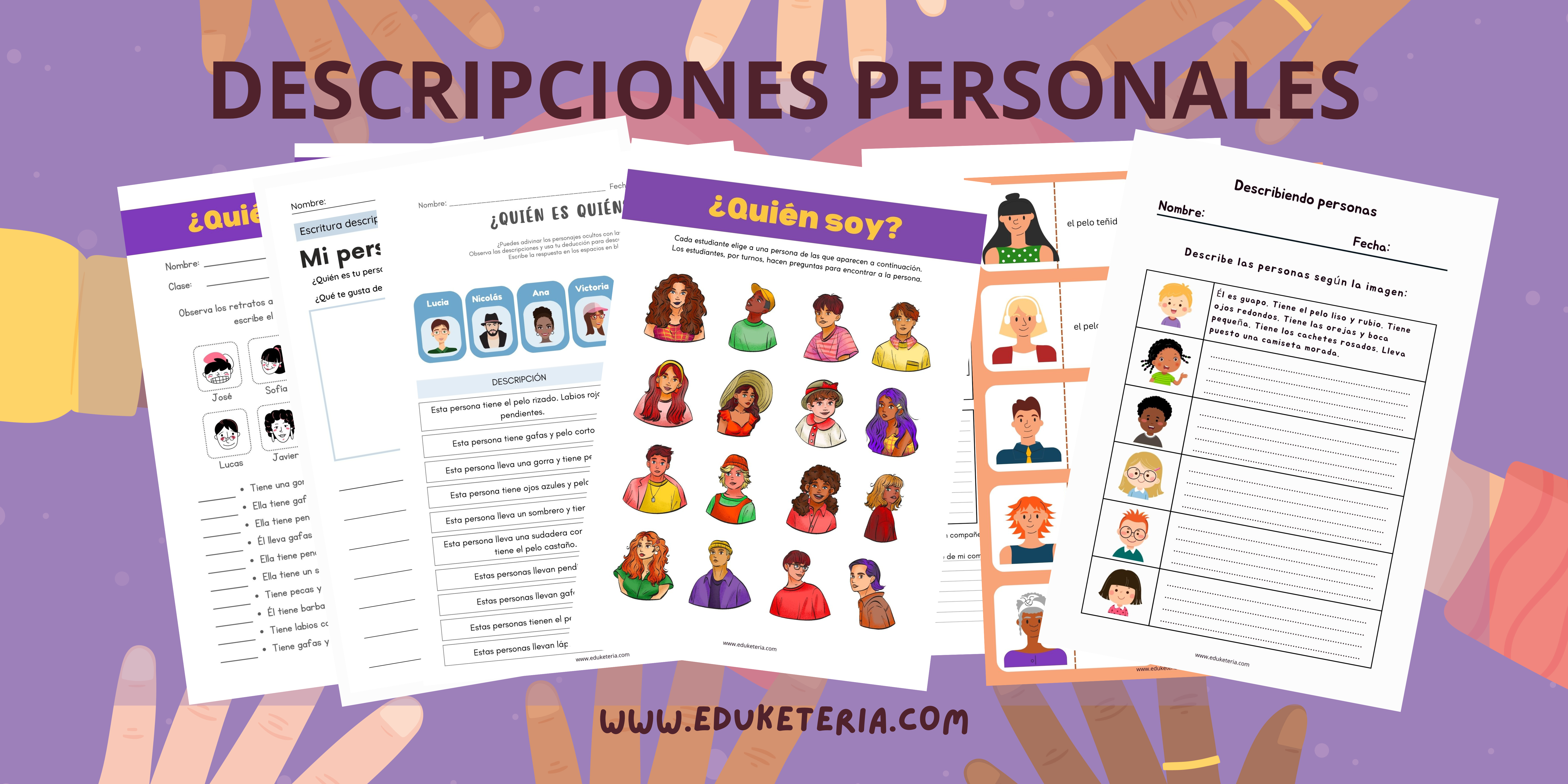 Descripciones personales. Material descargable y propuesta de juegos