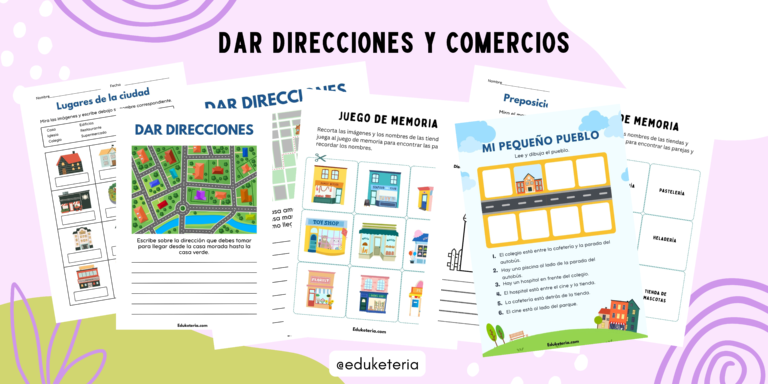 Dar direcciones y comercios de la ciudad en español: material descargable
