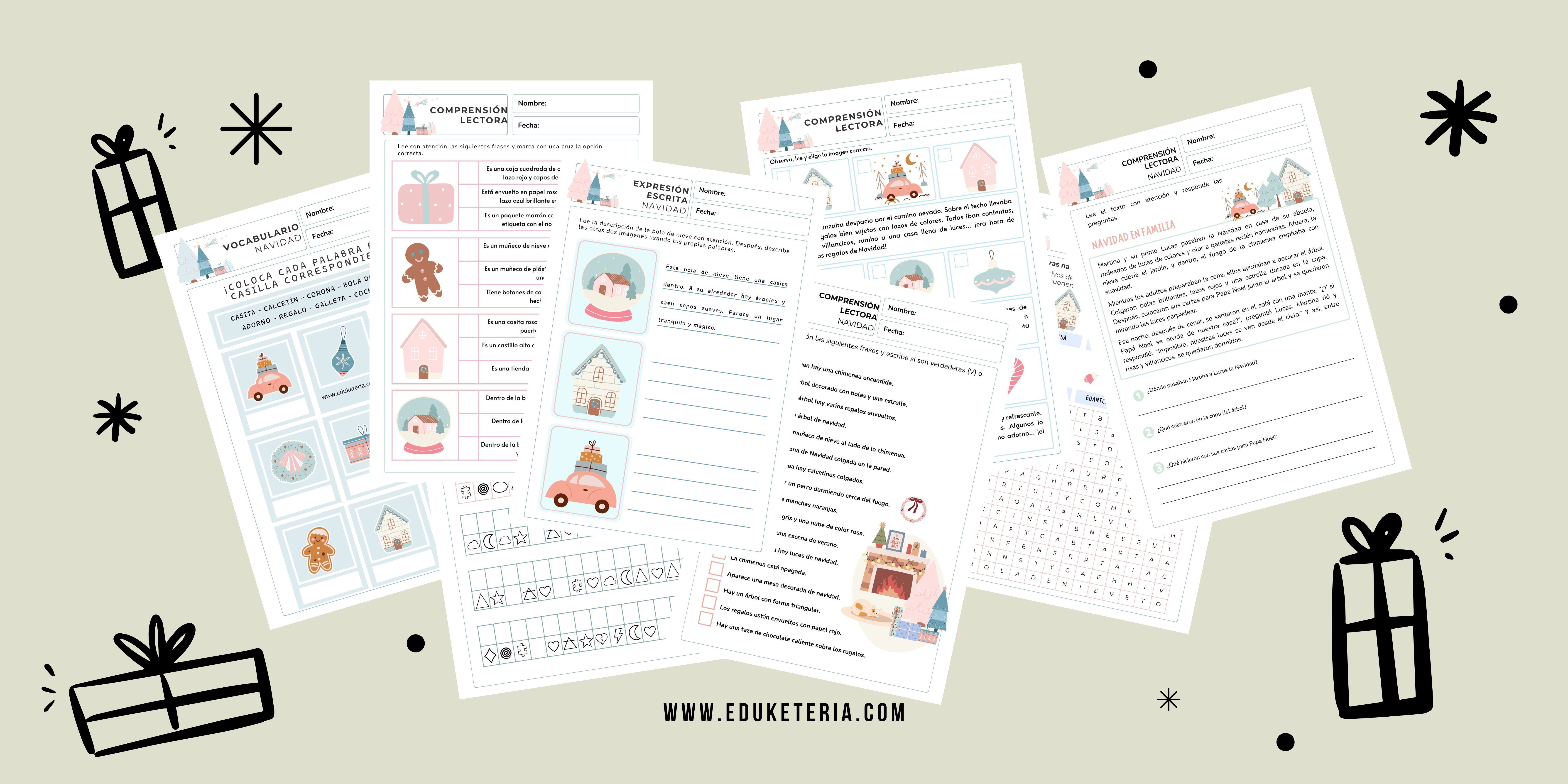 Fichas de Navidad para Primaria y ELE (PDF gratuito)