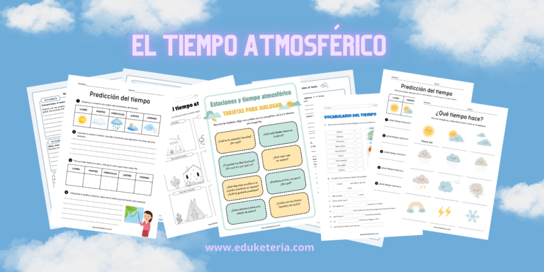«El tiempo atmosférico»: Pack de fichas descargables