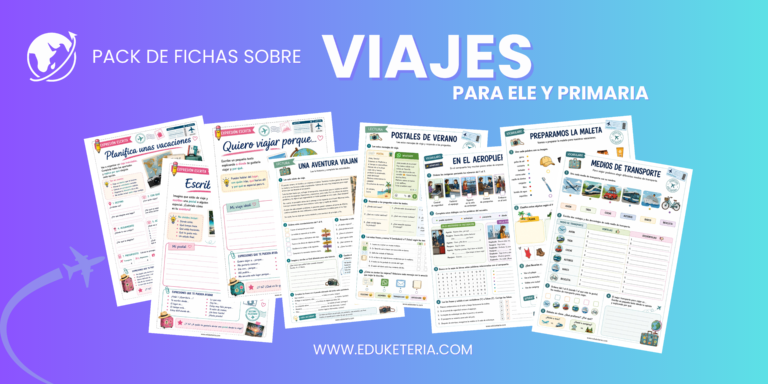 Pack de fichas de VIAJES para ELE y Primaria ✈️🌍