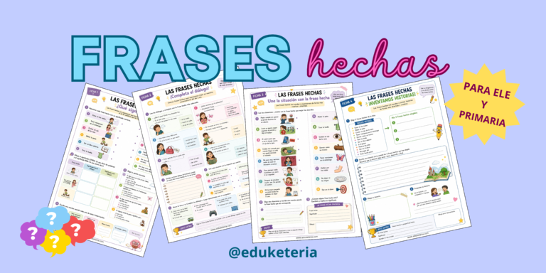 Pack gratuito de fichas sobre frases hechas para Primaria y ELE