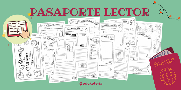 Pasaporte lector descargable: 12 retos para convertir la lectura en una aventura
